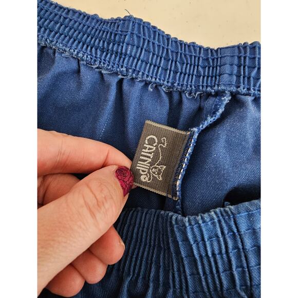 Catnip Wome's Blue Wide Leg Mid Rise Casual Polyester-Cotton Jeans Pant Size LGE - Picture 4 of 5